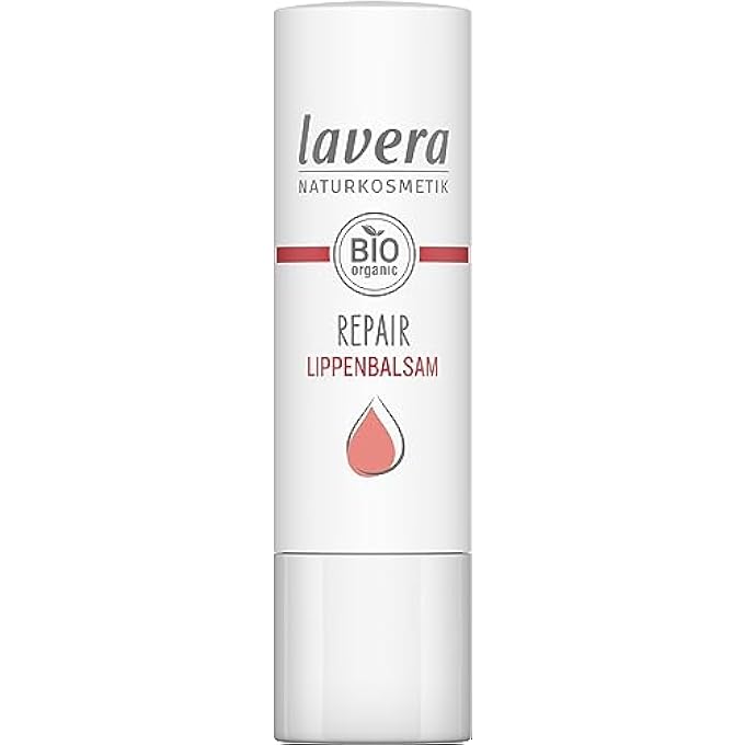 lavera REPAIR LIP BALM - PROTECTS AGAINST DEHYDRATION - INSTANT HELP - WITH ORGANIC POMEGRANATE & ORGANIC ARGAN OIL - VEGAN - Image 2